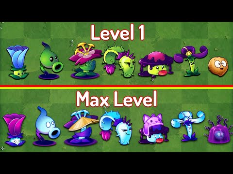 PVZ 2 - Every Shadow Plants Level 1 vs Max Level!
