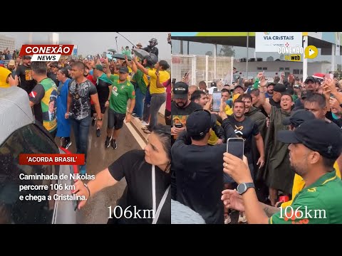 Vídeo: Caminhada de Nikolas percorre 106 km e chega a Cristalina.