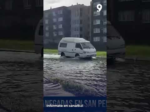 Acumulación de agua afectó esta mañana al sector avenida Costanera de San Pedro de la Paz