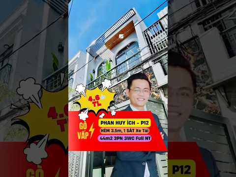 Bán Nhà Đẹp Đường Pham Huy Ích, Gần Emart2 44m2 3P 3WC, Sổ Đẹp, Hẻm 3.5m 
