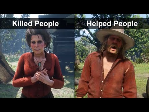 The Gang's reaction to Arthur's Bad and Good deeds done during Free Roam