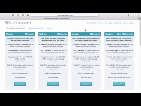 Cis 123 Using Pythonanywhere