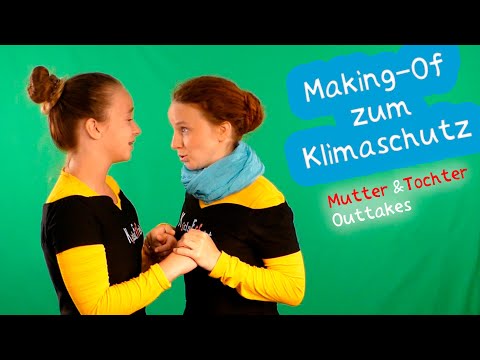 Making-Of Klimaschutz im Unterhaltungssektor, lustige Outtakes vom KidsEffekt Mutter & Tochter Video
