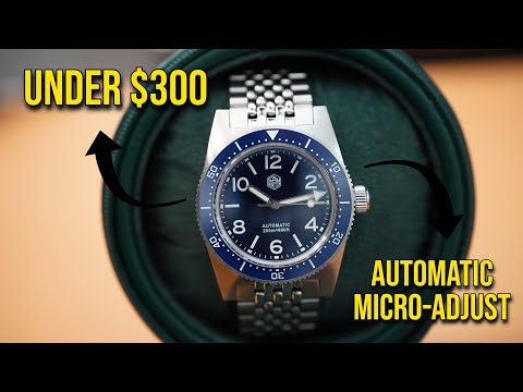 San Martin Vintage Diver Automatic SN0007G-X1 On the Fly Micro-adjust 200m Dive Watch Under $300