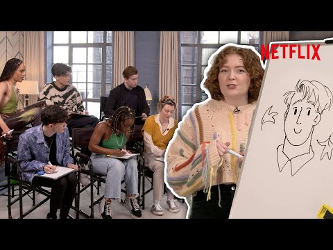 Alice Oseman Teaches The Cast Of Heartstopper How To Draw Nick and Charlie ???? | Netflix