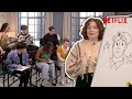 Alice Oseman Teaches The Cast Of Heartstopper How To Draw Nick And Charlie Netflix