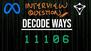 YouTube video 'Meta Interview Question - Decode Ways - LeetCode 91'