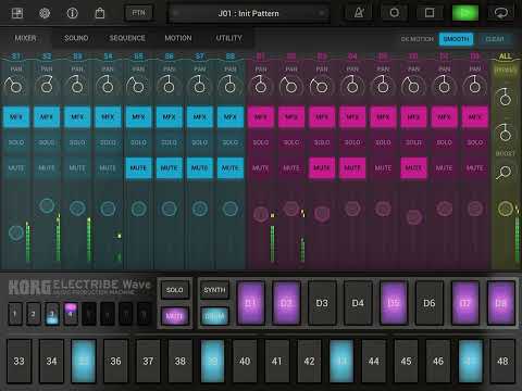 Korg iElectribe Wave on iPad chill Jam
