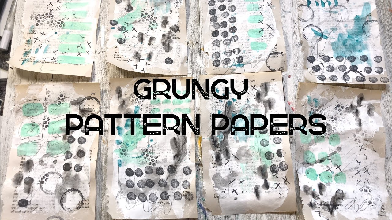 Making Grungy Pattern Papers Using Book Pages