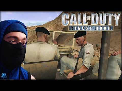 Call of Duty: Finest Hour - North Africa Part 11 - A Desert Ride (British Campaign) - Jeep Crash!