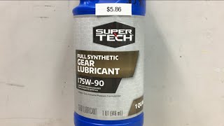 Walmart Super Tech Full Synthetic Gear Oil 75W-90 - One Year Update