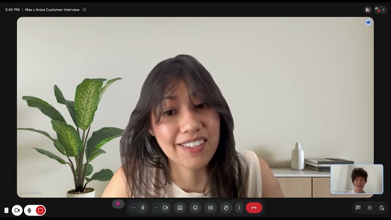 Client interview with Anisa Ahmed