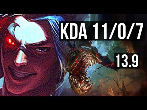 KAYN vs FIDDLESTICKS (JNG) | 11/0/7, Legendary, 1.0M mastery | KR Master | 13.9