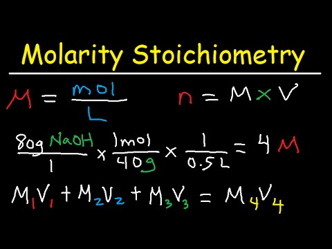 Molarity Dilution Problems Solution Stoichiometry Grams, Moles, Liters Volume Calculations Chemistry Video