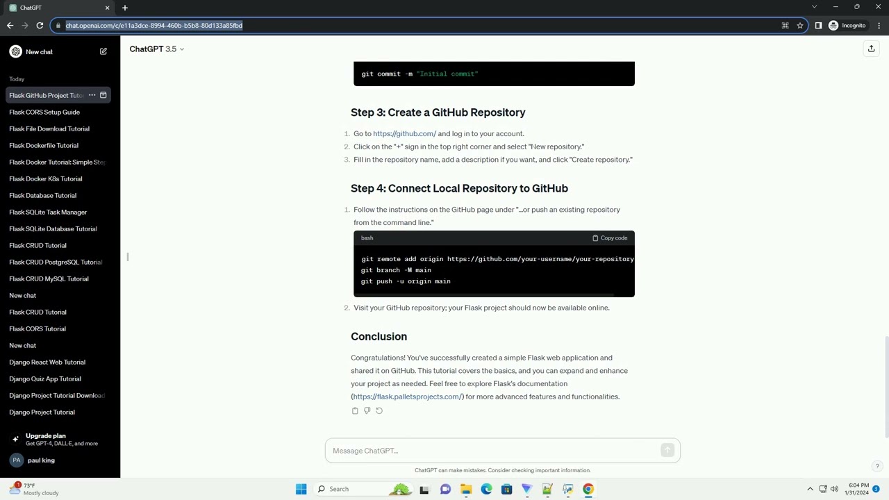 python flask example project github