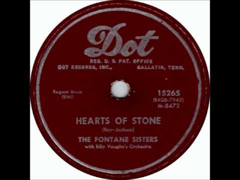 Fontane Sisters - Hearts Of Stone on 1954 Dot 78 Record.