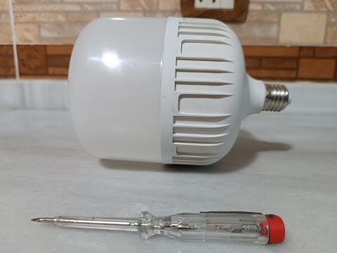طريقة اصلاح لمبة ليد بواسطة مفك How to fix a LED light with a test screwdriver