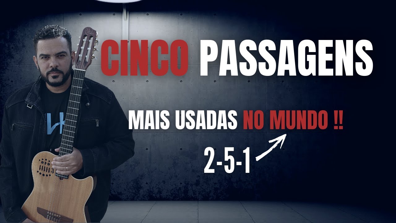 Cinco CADENCIAS mais usadas  MUNDO do violão , em todos os TONS !