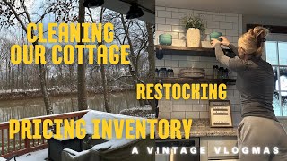 Vintage Vlogmas: We flipped this cottage | Airbnb rental | restock my antique booth with me