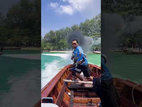 Long-tail boat 🏝️🔥#Diesel #turbo #drag #thailand
