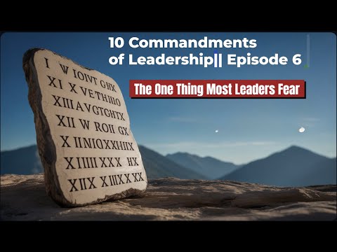 Ten Commandments of Leadership || Episode 6 || The One Thing Most Leaders Fear
