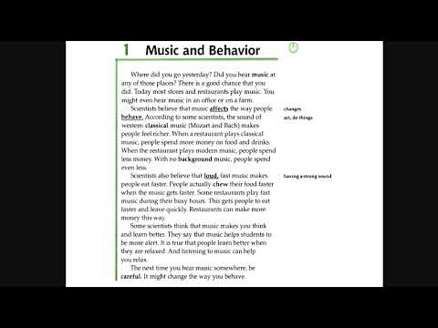Facts and Figures - Unit 4: Music - lesson 1:  Music and Behavior
