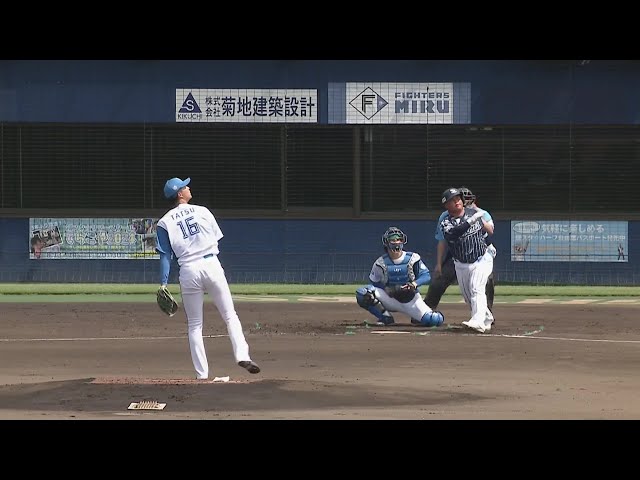 【ファーム】パワーを見せつける一発!! ライオンズ・渡部健人の9号ソロHRで追加点!!  2024年8月11日 北海道日本ハムファイターズ 対 埼玉西武ライオンズ
