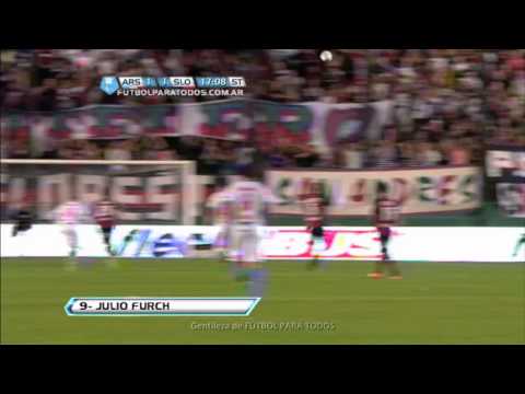 Gol de Furch. Arsenal 1 - San Lorenzo 1. Fecha 10. Torneo Final 2013. Fútbol Para Todos