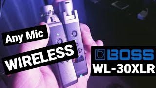 Video thumbnail for Turn any Mic Wireless? BOSS WL-30XLR (Let's Test it!) by JaredGunstonTV