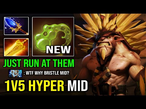 How to Play Bristleback as a Hyper Mid Carry in 7.32e with 1v5 Radiance Run At Them Dota 2