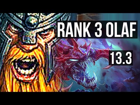 OLAF vs CHO'GATH (TOP) | Rank 3 Olaf, 5/0/6, 70% winrate | TR Grandmaster | 13.3