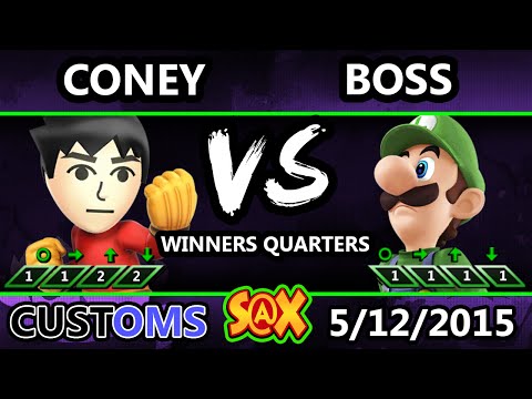 S@X Customs - Coney (Mii Brawler) Vs. Boss (Luigi) SSB4 Winners Quarters - Smash Wii U - Smash 4