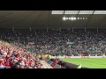 Celtic fans at Sunderland Stadium of Light