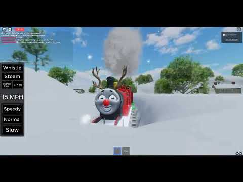 James The red nose engine clearing snow