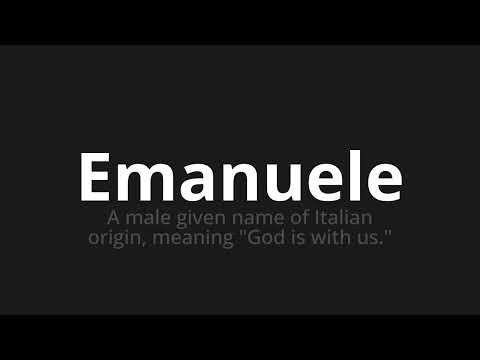 How to pronounce Emanuele