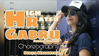 High Rated Gabru | female version | Neha Arya | Varun Dhawan| Choreography by Divya Malhotra