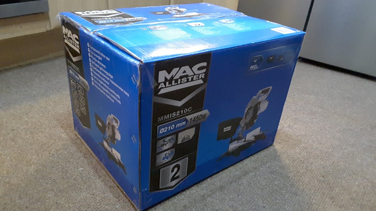 Unboxing of MACallister compound mitre saw MMIS210C . And review