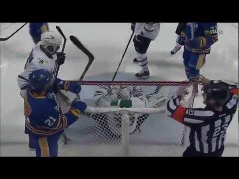 Kari Lehtonen great saves to stop the Sabres (02/10/2012)
