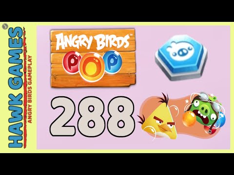 Angry Birds Stella POP Bubble Shooter Level 288 - Walkthrough, No Boosters