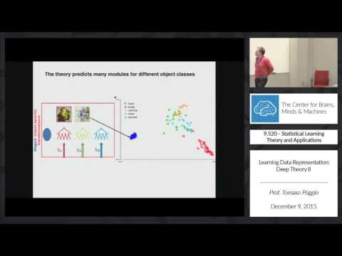 9.520 - 12/9/2015 - Class 26 - Prof. Tomaso Poggio: Learning Data Representation: Deep Theory II