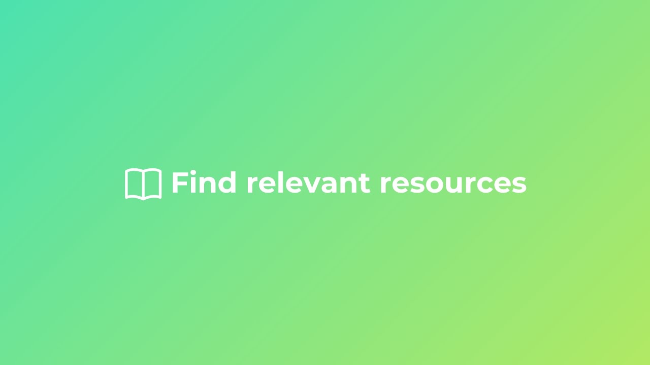 Find relevant resources
