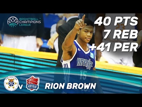 Rion Brown (40 Pts) was on fire vs. Maccabi Rand Media