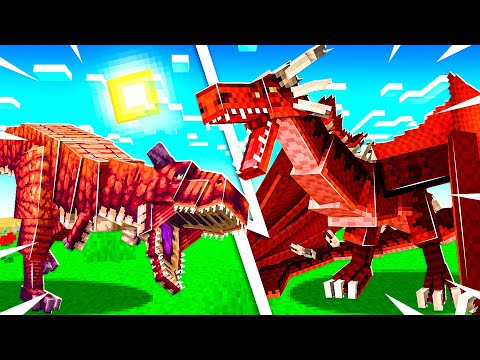 EPIC Dino vs Dragon Battle in Minecraft!