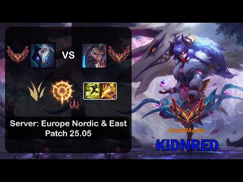 Kindred Jungle vs Udyr - EUNE GrandMaster - Patch 25.05