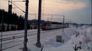 preview picture of video 'Same place in winter. Ex-Sibelius coaches in Intercity 5!'