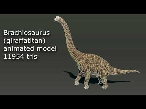 Brachiosaurus (giraffatitan) 3d game model