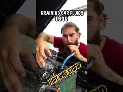 What year are you? The evolution of car fluid removal methods! #car #carlovers