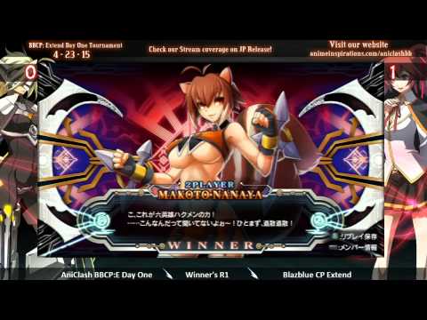 AniClash Day One: BBCP: Extend - Winner's R1 - OmniSScythe (Makoto) vs sonicriders20x (Hakumen)