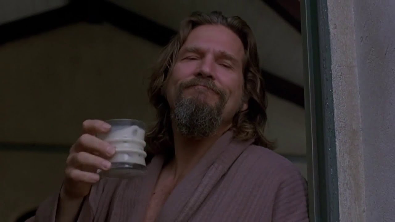 White Russian сocktail scenes from The Big Lebowski (1998)
