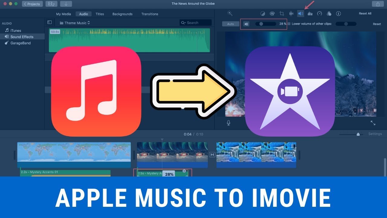 How to add music to iMovie without using iTunes?